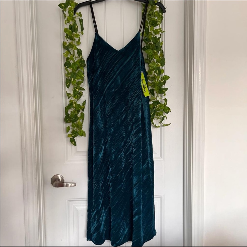 Dark Teal Velvet Maxi Dress